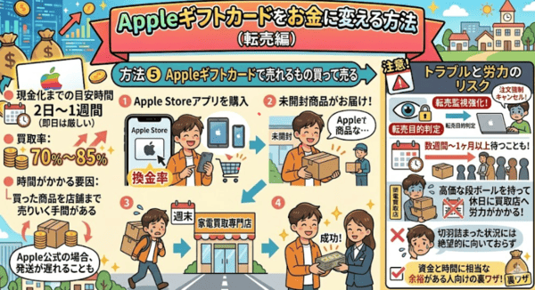 Appleギフトカードで売れるもの買って売る
