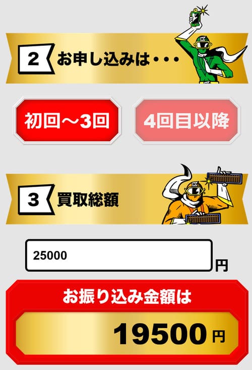 買取レンジャーのシミュレーション