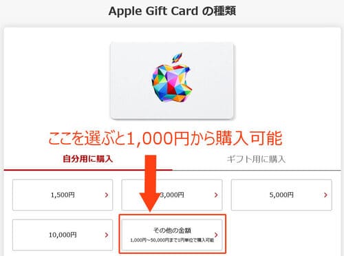 楽天市場のAppleギフトカード