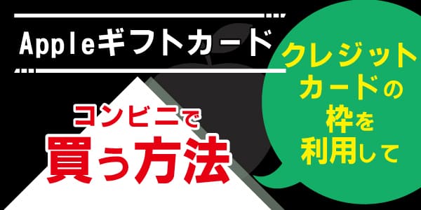 クレジットカードの枠を利用してコンビニでAppleギフトカードを買う方法